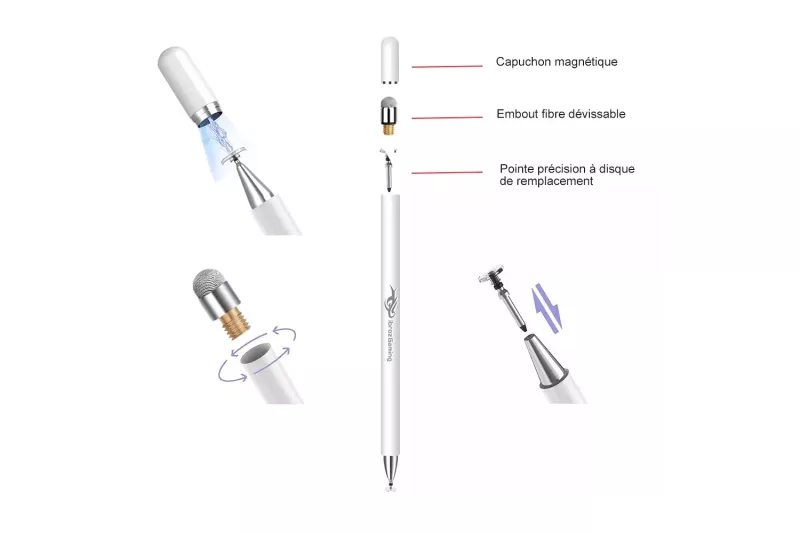 White 2-in-1 Stylus for Asus ROG Ally – High Precision