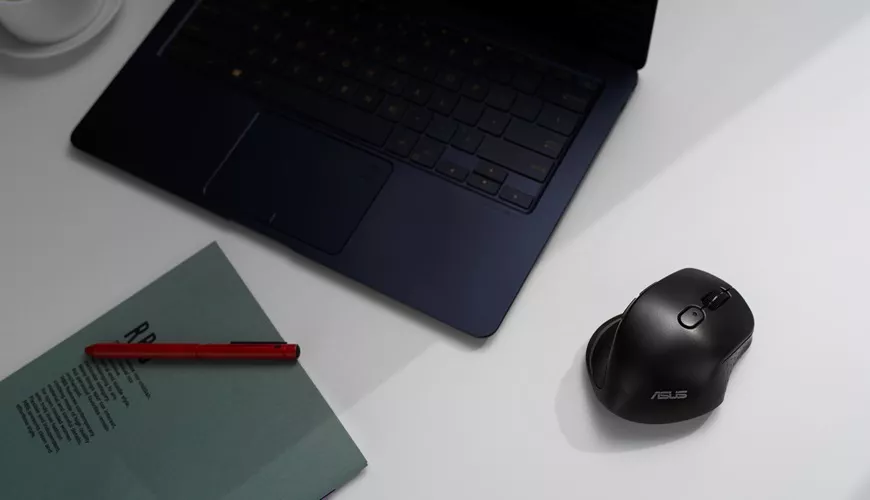 ASUS Souris Sans Fil MW203 Bleue - Double Connexion RF 2,4GHz Et Bluetooth DPI Réglable