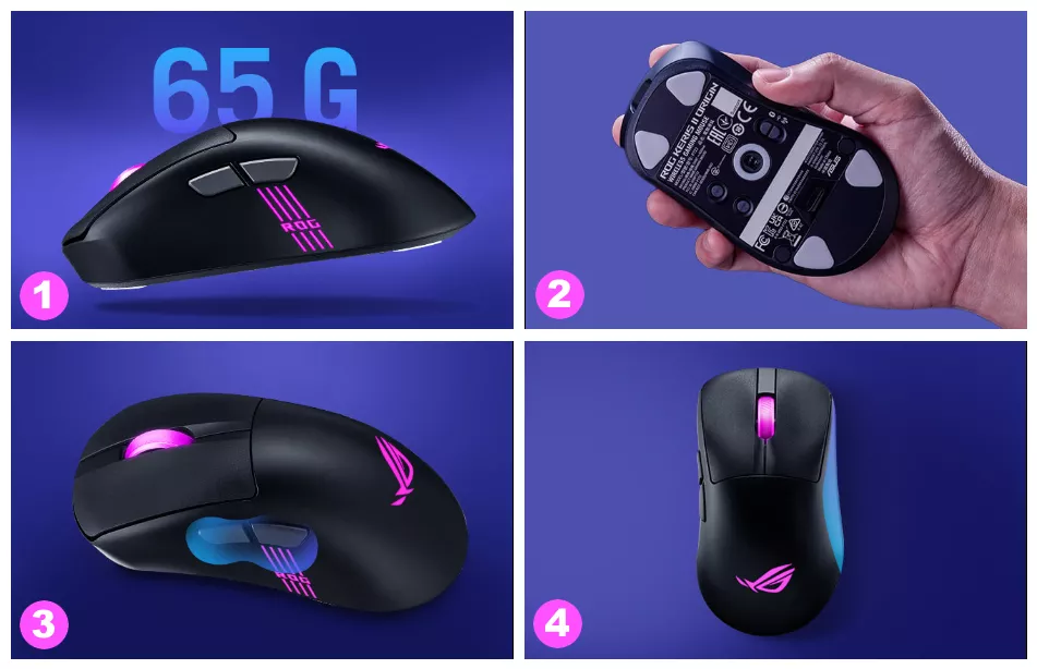 ROG Keris II Wireless Mouse Black - Reliable Performance